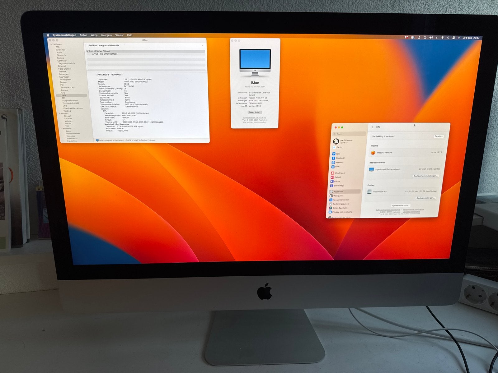 Apple iMac 27 inch (2017) met Magic Keyboard en Mouse, Computers en Software, Ophalen, 2 tot 3 Ghz, IMac, Zo goed als nieuw