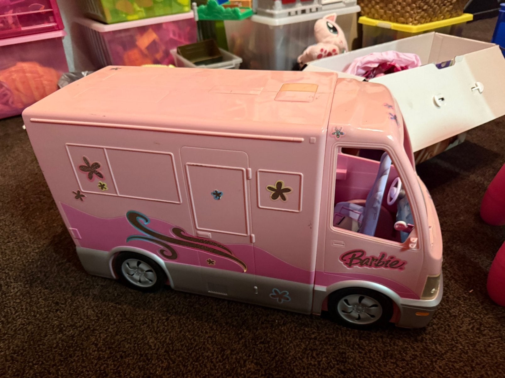 Barbie bus en huis in 1, Ophalen, Gebruikt