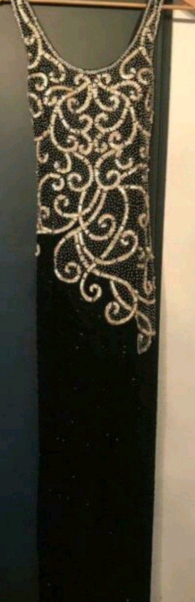 Expose Avondjurk Zwart met Gouden Pailletten Maat XL, Kleding | Dames, Zwart, Maat 46/48 (XL) of groter, Ophalen of Verzenden