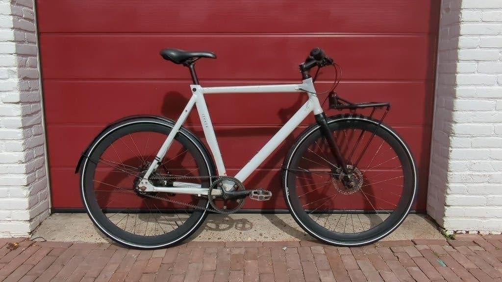 Amsterdam Lekker herenfiets met riemaandrijving en CVT naaf, Overige merken, Versnellingen, Zo goed als nieuw, Schijfrem
