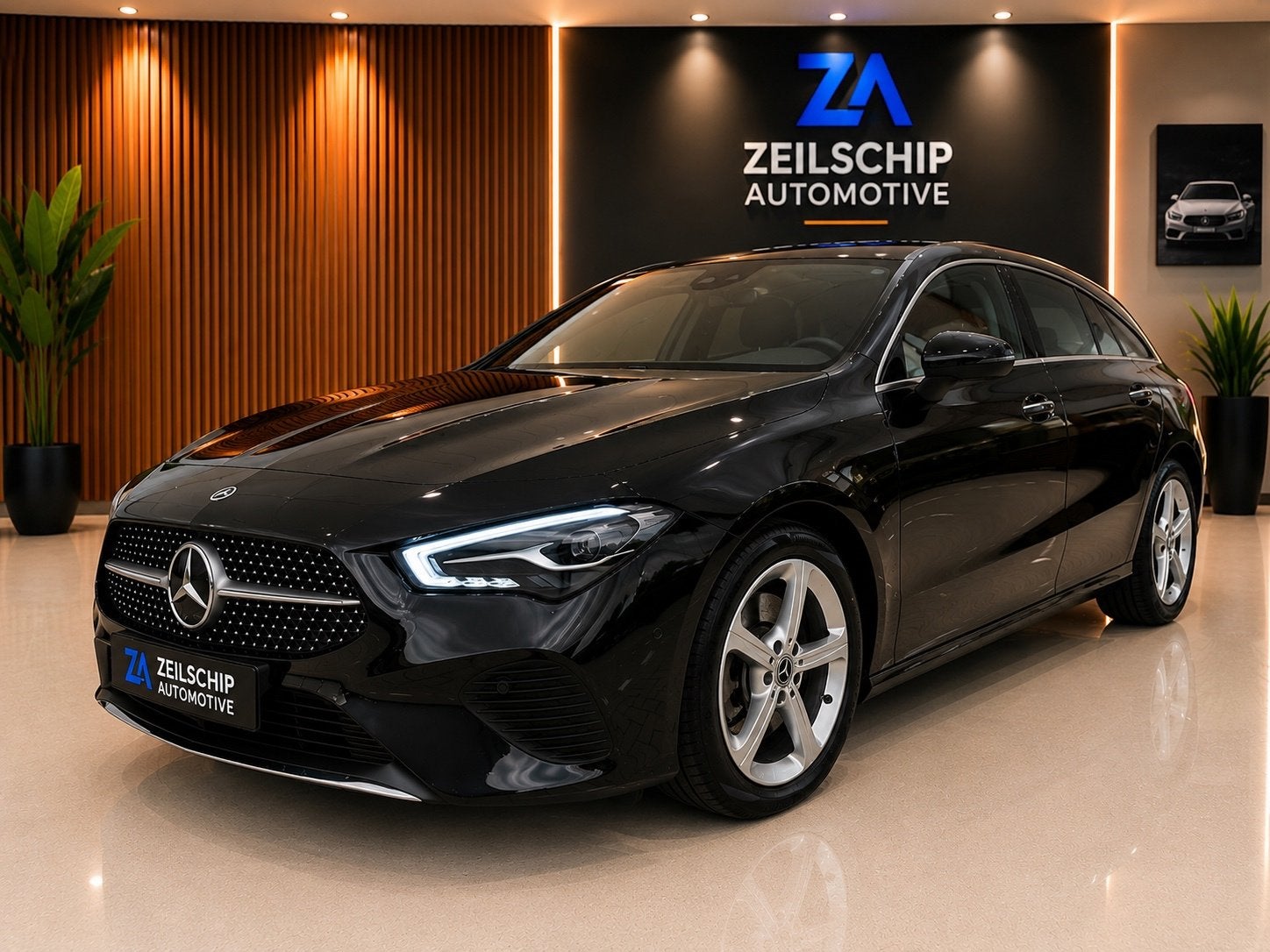 Mercedes-Benz CLA-klasse Shooting Brake 250e Facelift |PANO|, Automaat, CLA, Zwart, Leder en Stof