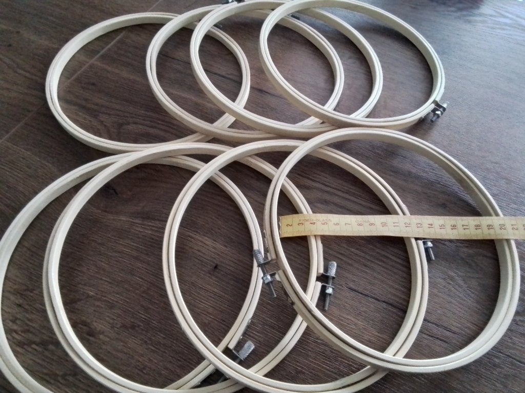Borduurringen 18,5 / 19 cm, mogen apart verkocht worden, Ophalen of Verzenden, Zo goed als nieuw, Handborduren, Onderdeel of Toebehoren