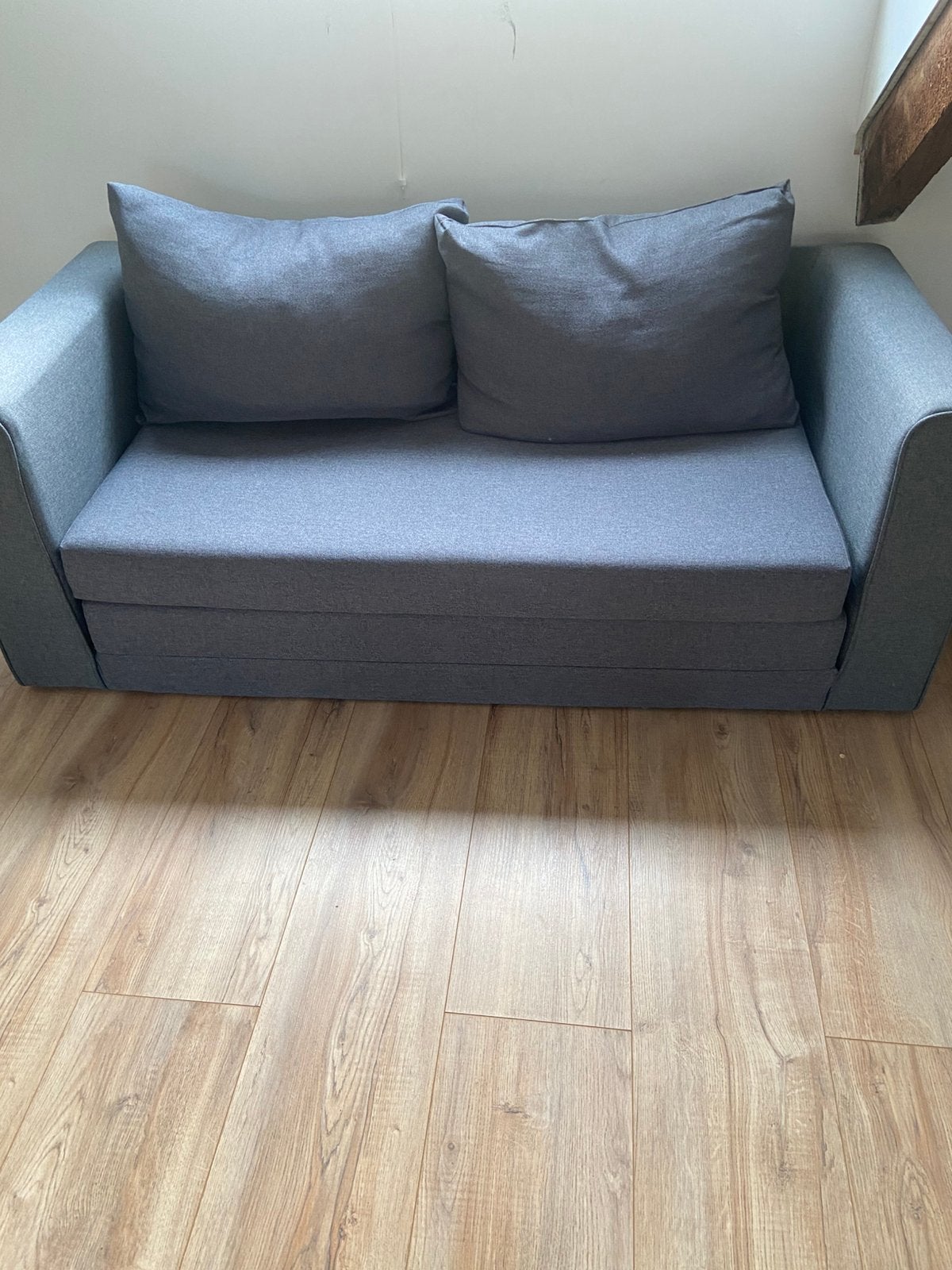 Slaapbank grijs kinderkamer, Ophalen, Tweepersoons, 190 cm of minder, Zo goed als nieuw