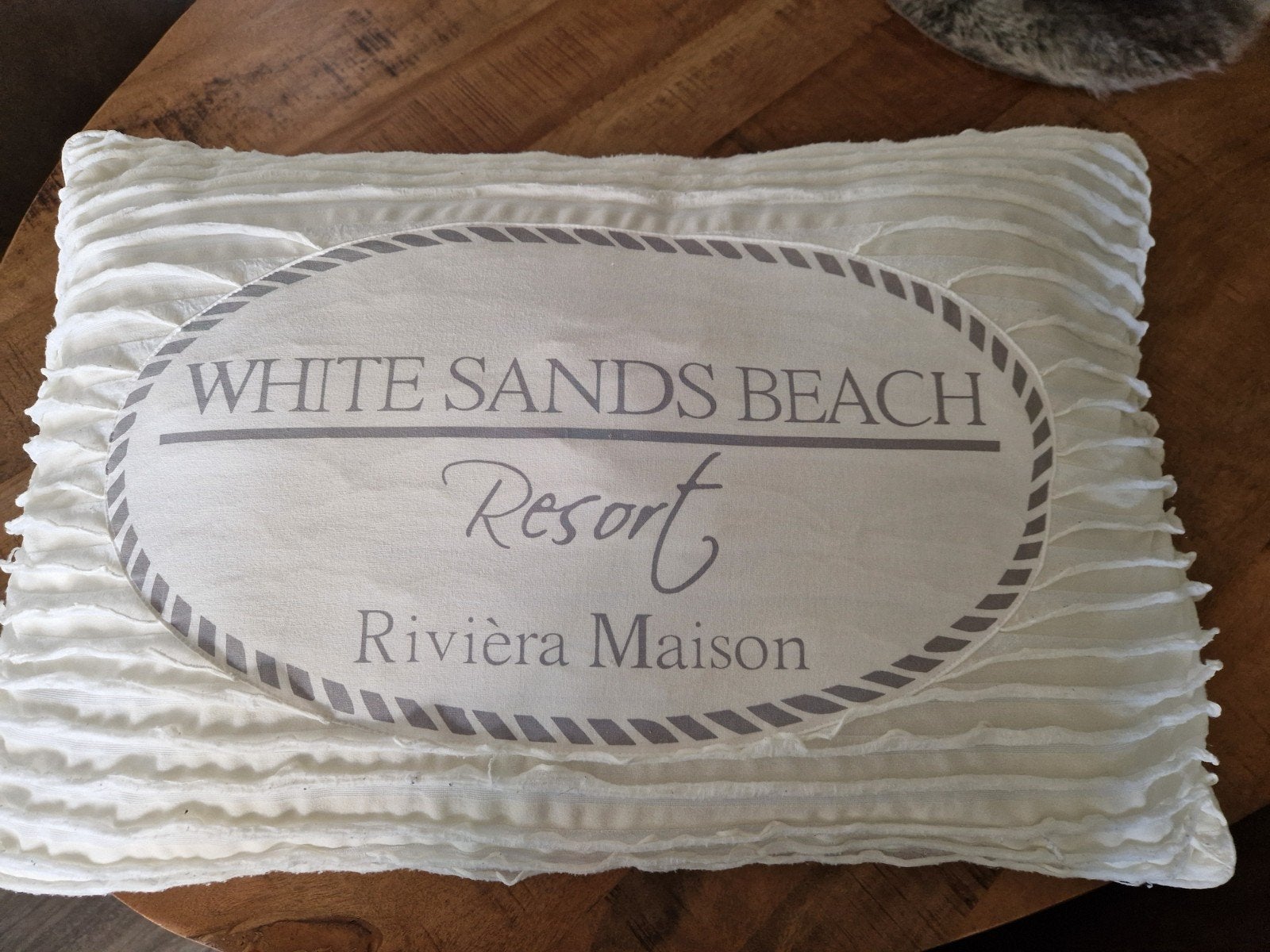 Riviera Maison Sierkussen "White Sands Beach Resort", Ophalen, Wit, Riviera Maison, Afneembare hoes