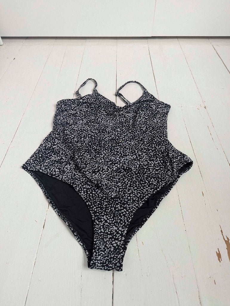 Badpak met print, Kleding | Dames, Ophalen of Verzenden, Zo goed als nieuw, Zwart, Badpak
