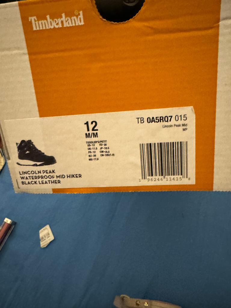Nieuwe Timberland Lincoln Peak Waterproof Mid Hiker, Ophalen of Verzenden, Nieuw, Zwart, Wandelschoenen of Bergschoenen