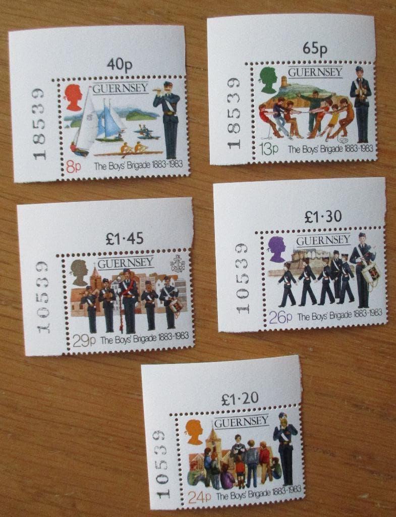 Guernsey, serie Muziekkorps, 1983, Verzenden, Postfris