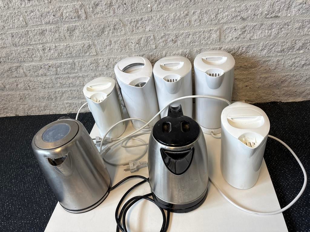 Partij waterkokers (7 stuks) - Ideaal voor horeca/kantoor, Witgoed en Apparatuur, Waterkokers, 1 tot 2 liter, Ophalen of Verzenden