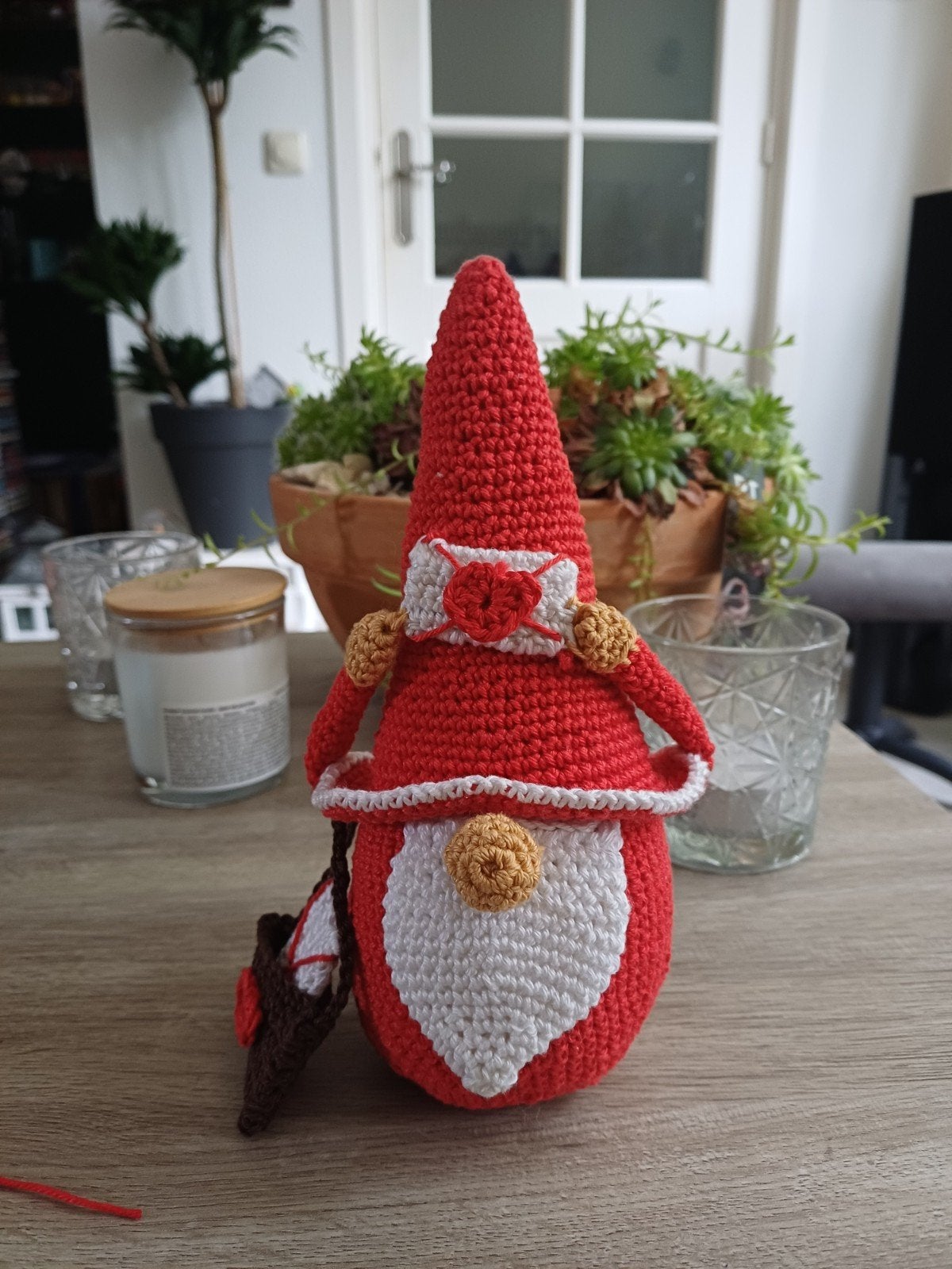 Gehaakte Valentijnskabouter - Handgemaakt, Ophalen, Handgemaakt, Textiel, Nieuw