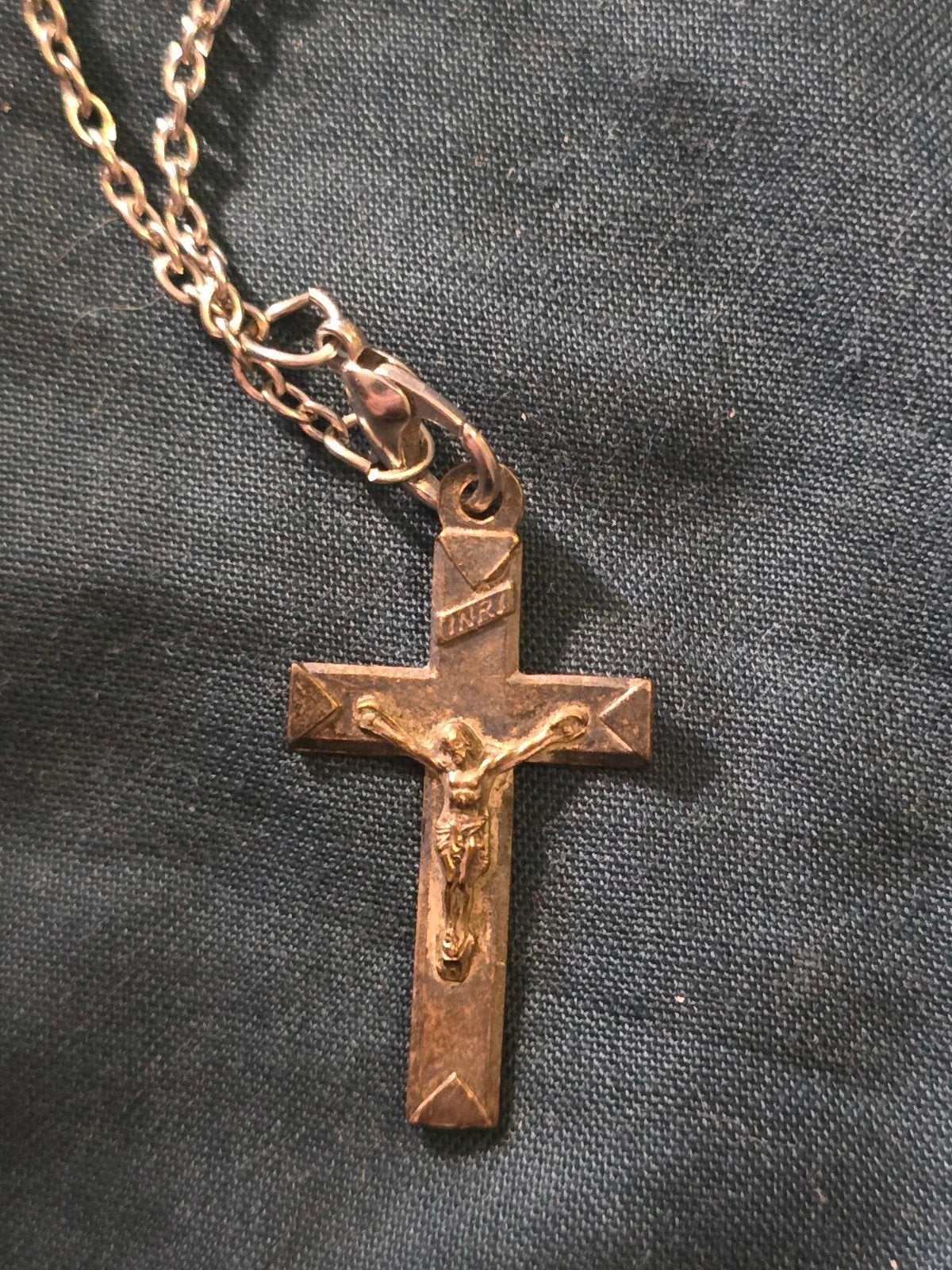 Oud Frans Crucifix met Christusfiguur - Vintage Devotionalia, Ophalen of Verzenden