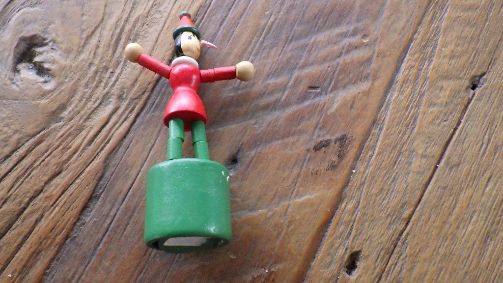 vintage houten Pinokkio, Ophalen of Verzenden, Gebruikt