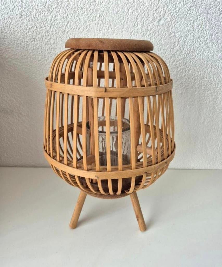 Windlicht, Ophalen of Verzenden, Gebruikt, Hout, 25 tot 50 cm