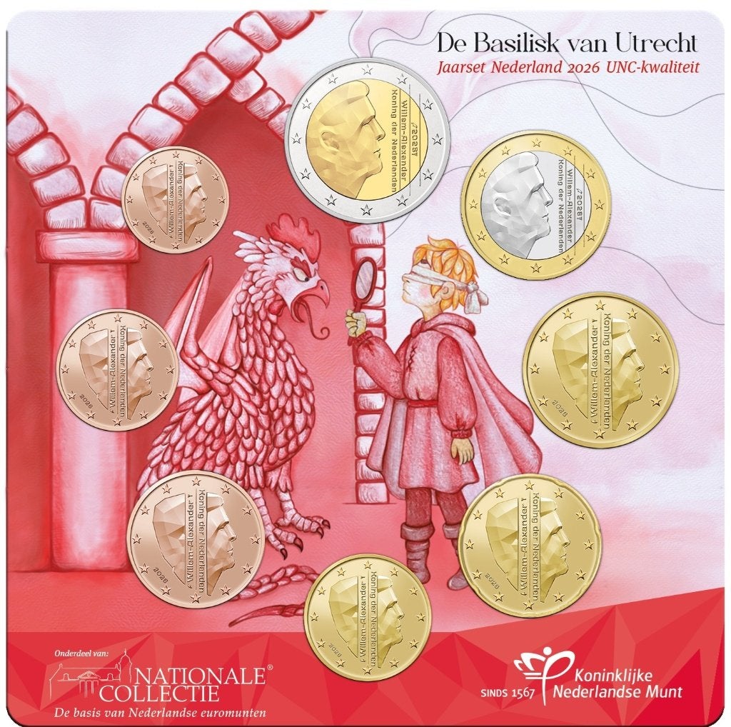 Nederland 2026 - UNC set - Basilisk van Utrecht, Ophalen of Verzenden, Overige landen, Overige waardes, Setje