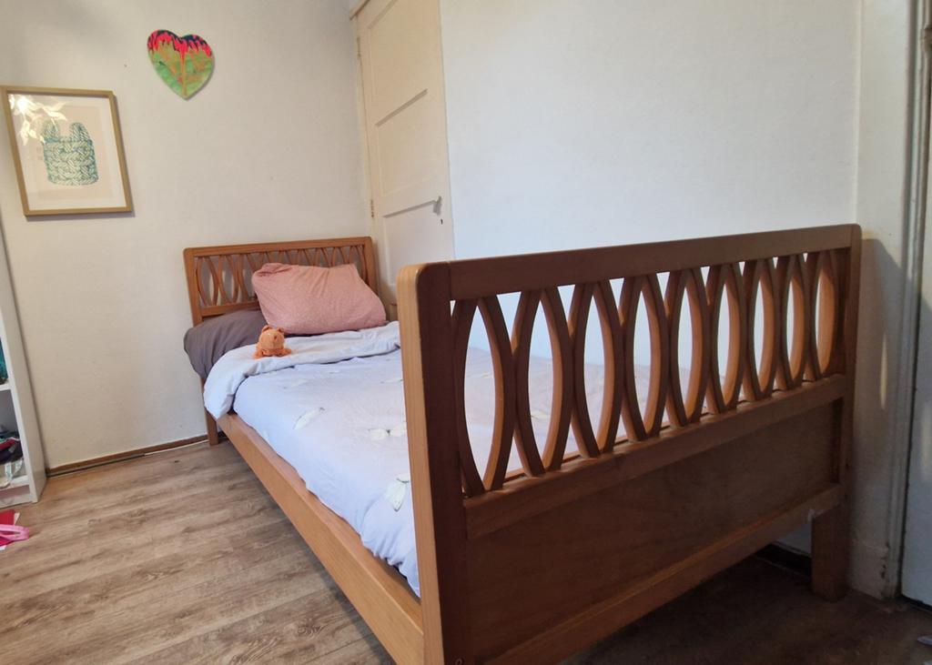 Eenpersoonsbed 190x90 cm met matras. Vintage loo, Ophalen, Gebruikt, 90 cm, Eenpersoons