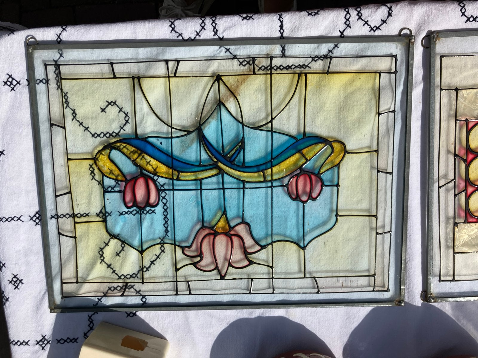 Glas in lood ramen, Ophalen of Verzenden, Zo goed als nieuw, Glas in lood, Minder dan 80 cm