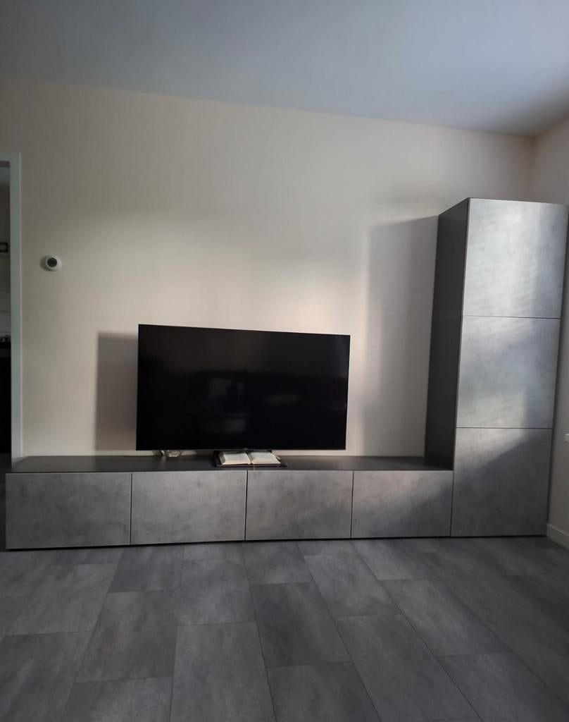 IKEA BESTÅ / KALLVIKEN kastcombinatie / tv kast betonlook, Ophalen, Overige materialen, Modern, Industrieel, Zo goed als nieuw