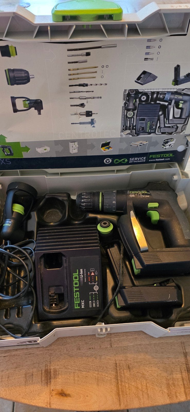 Festool CXS Li-Ion Boor-/Schroefmachine met Accu en Lader, Ophalen, Gebruikt, Variabele snelheid, Boor- en Schroefmachine
