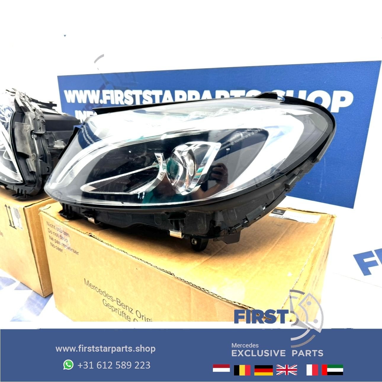 W205 LED KOPLAMP LINKS High Performance A2059062504 Mercedes, Auto-onderdelen, Verlichting, Gebruikt, -, Ophalen of Verzenden