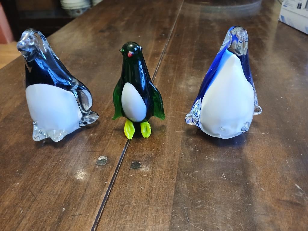 Murano glazen pinguïns ., Ophalen of Verzenden