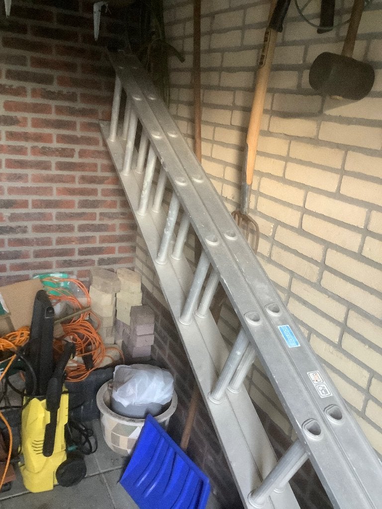 Uitschuifbare ladder 24 sporten, Ophalen, Gebruikt, Ladder, Opvouwbaar of Inschuifbaar