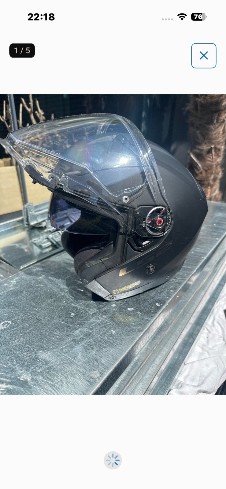 LS2 Systeemhelm Mat Zwart( maat S), Motoren, Overige merken, Systeemhelm, Heren, Ophalen of Verzenden