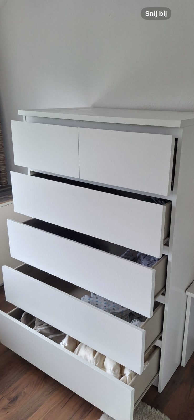 Drie ladekasten Ikea (Malm serie), Ophalen, 50 tot 100 cm, Zo goed als nieuw, 3 of 4 laden