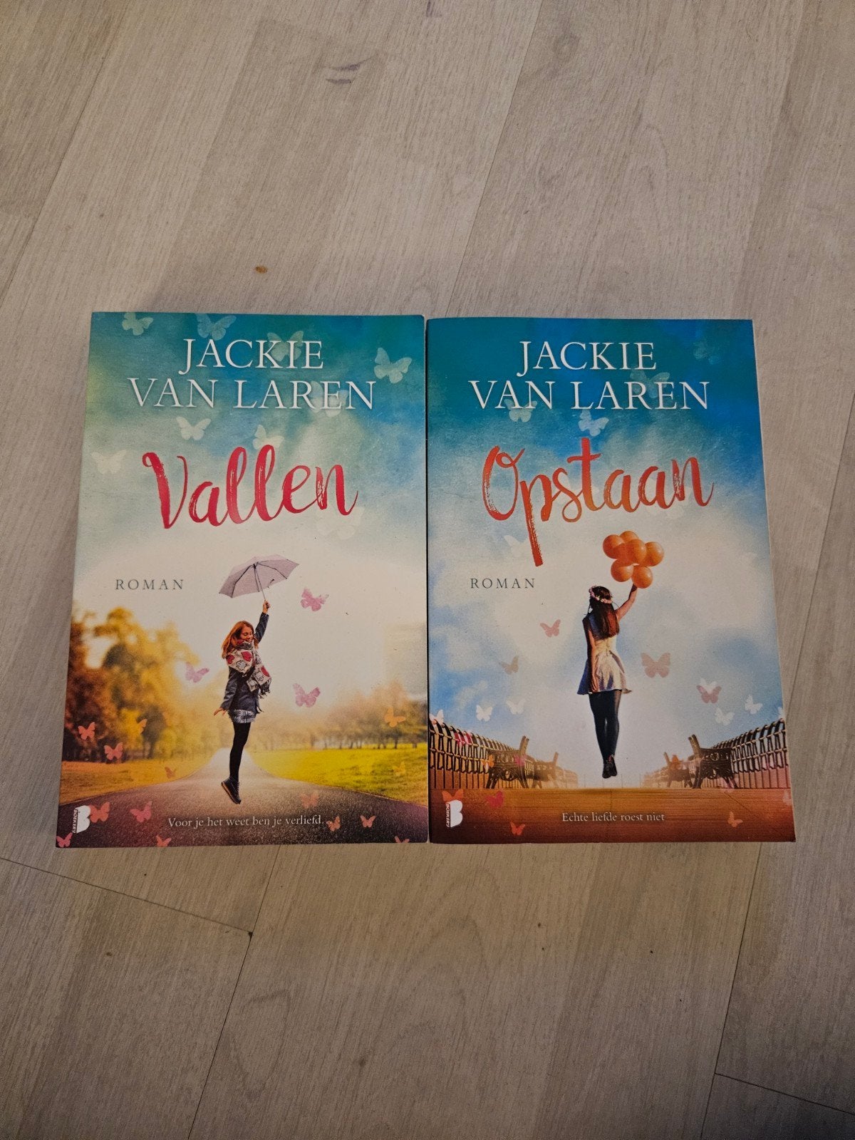 2 boeken Vallen en Opstaan - Jackie van Laren, Ophalen of Verzenden