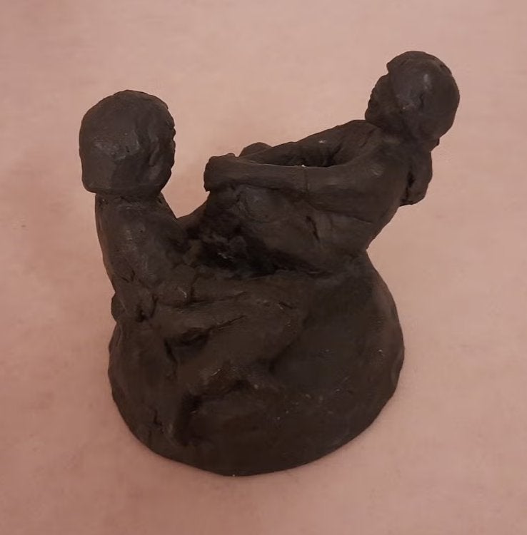 Bronzen beeld "Vriendschap", Ophalen of Verzenden, Brons