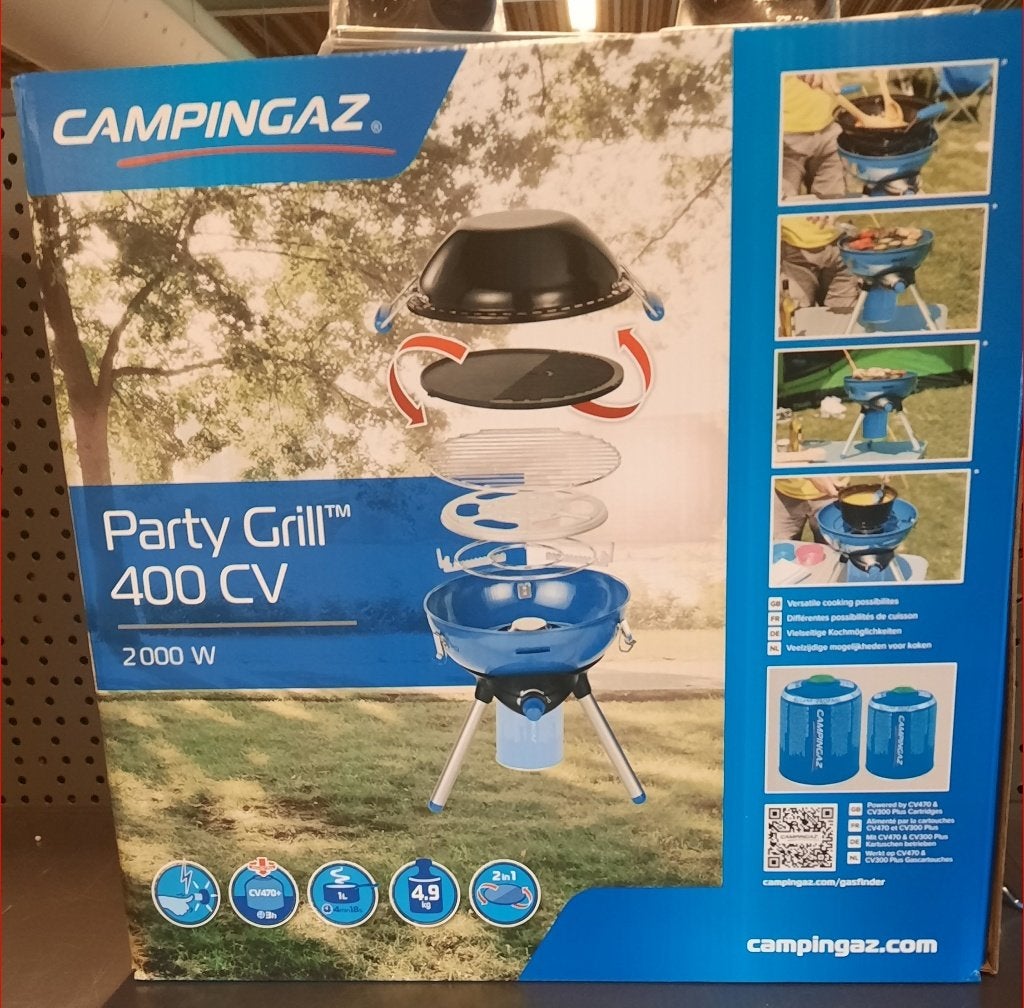 Campinggas Party Grill met gasfles, Caravans en Kamperen, Kampeeraccessoires, Ophalen, Zo goed als nieuw