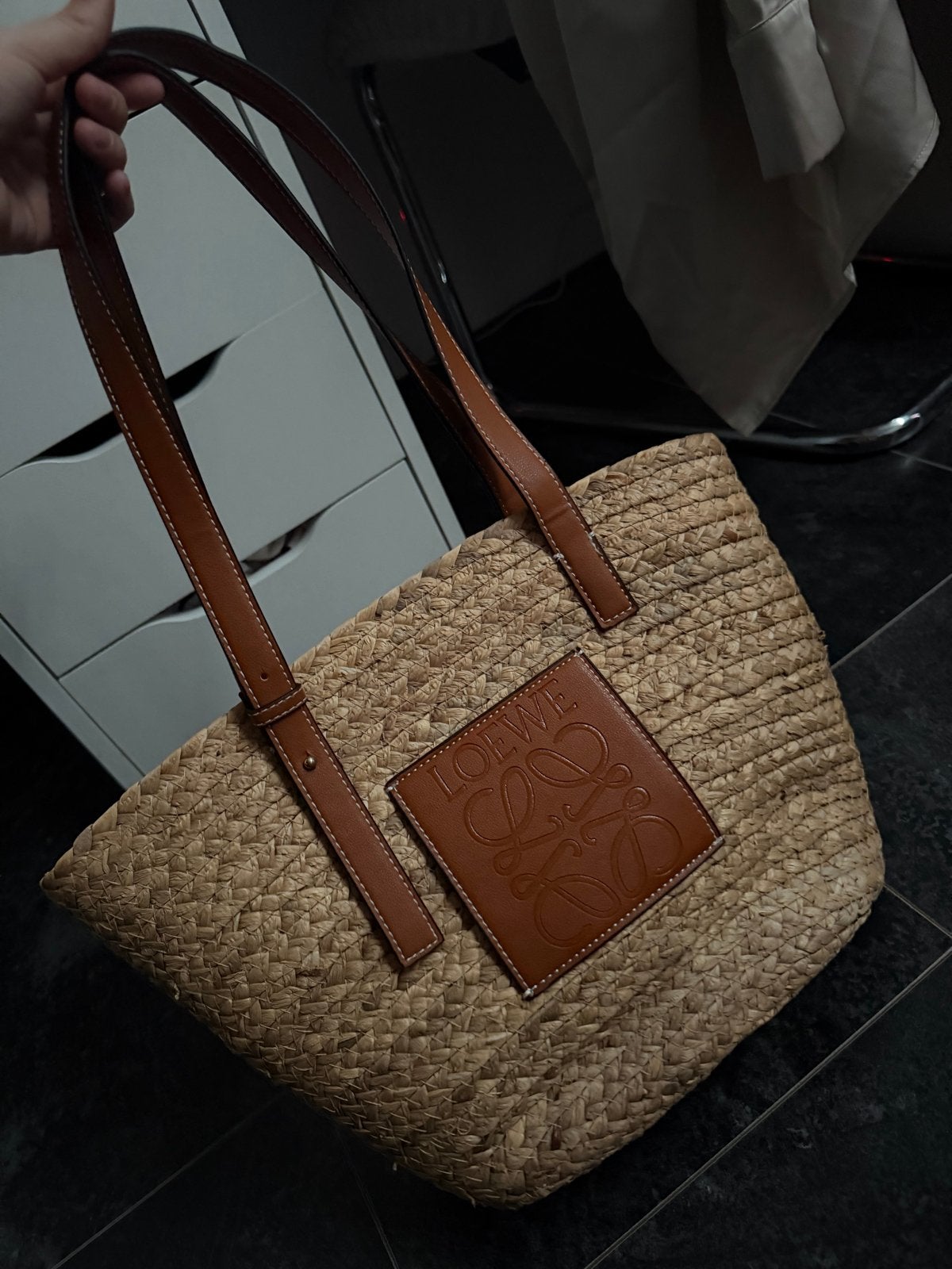 Loewe strandtas, Ophalen of Verzenden, Zo goed als nieuw, Bruin, Shopper