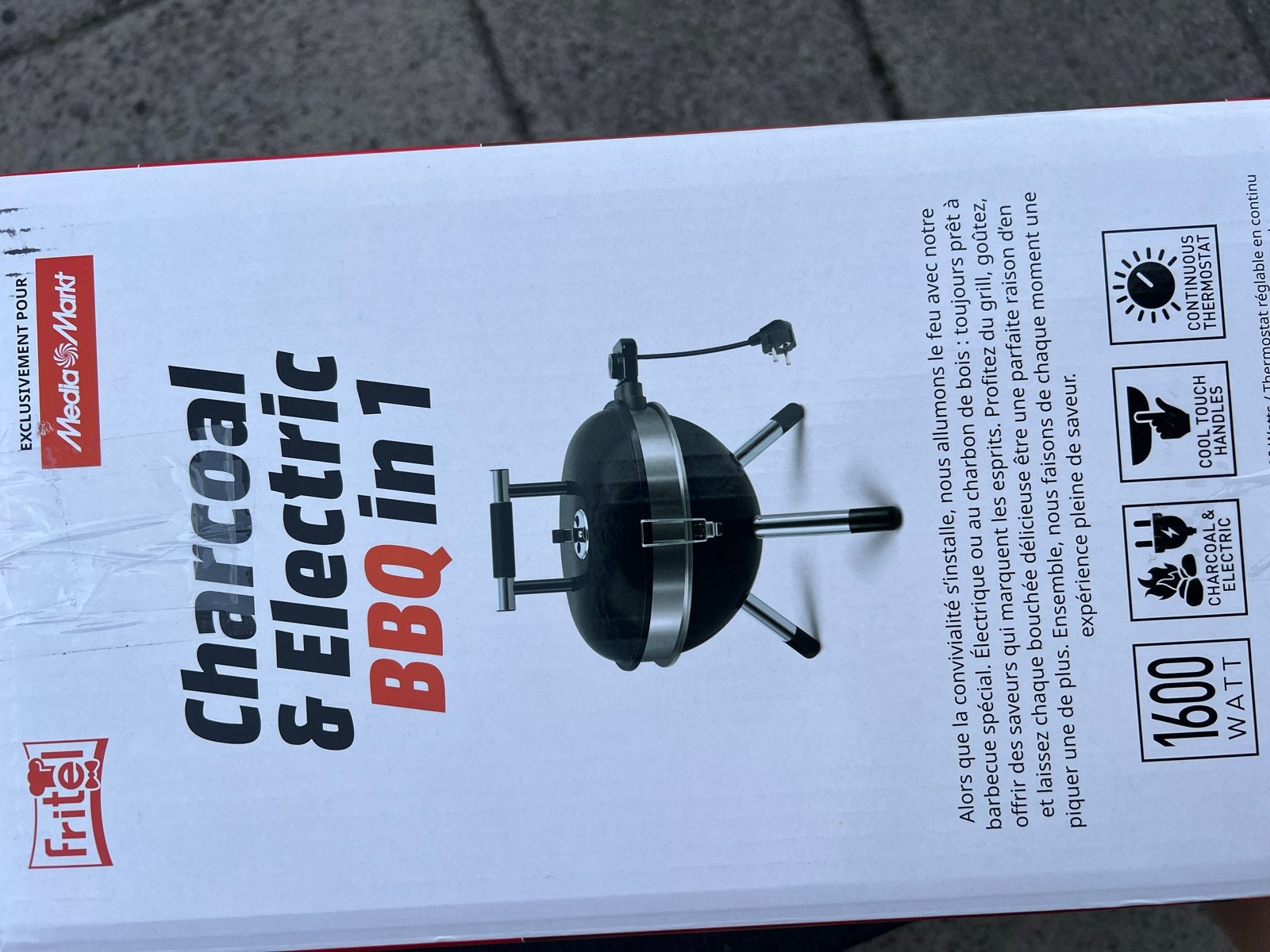 Fritel A503 Houtskool & Elektrische BBQ 2-in-1, Tuin en Terras, Ophalen of Verzenden, Nieuw