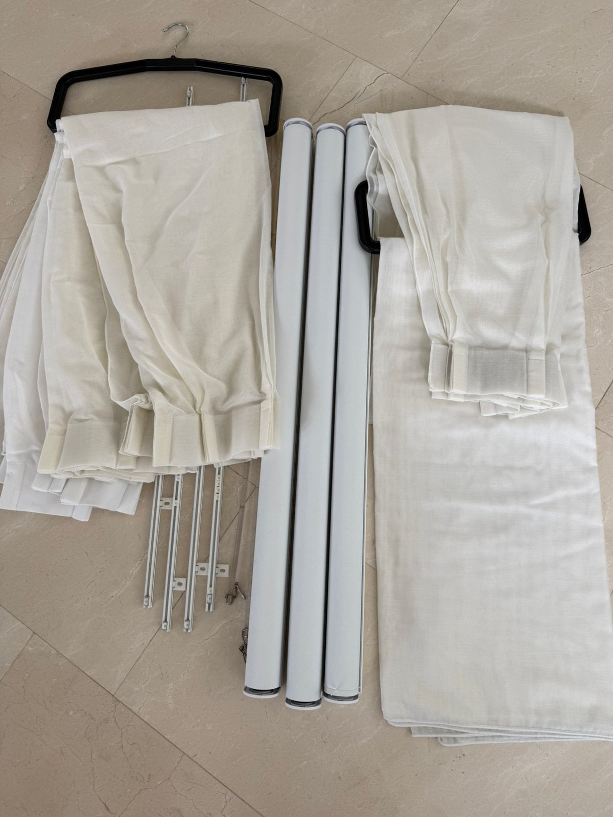 Rolgordijnen Verduisterend + inbetween vitrage., Ophalen, Overige materialen, 127 cm, Verduisterend