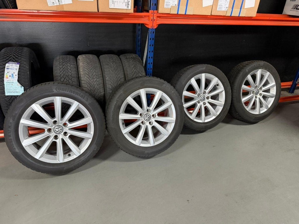 2x 17 inch 5x112 originele Volkswagen velgen + winterbanden, Auto-onderdelen, Banden en Velgen, Ophalen, Banden en Velgen, 17 inch