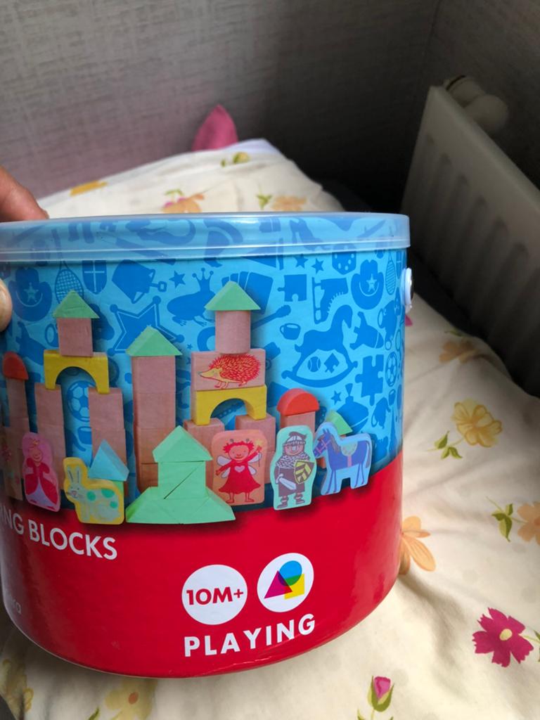 Houten bouwblokken set van HEMA, Kinderen en Baby's, Speelgoed | Bouwstenen, Ophalen of Verzenden, Nieuw, Overige merken