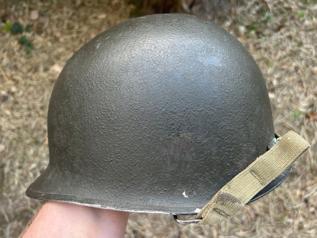 Amerikaanse M1 helm WO2 Swivel Bale, Ophalen of Verzenden, Amerika, Helm of Baret