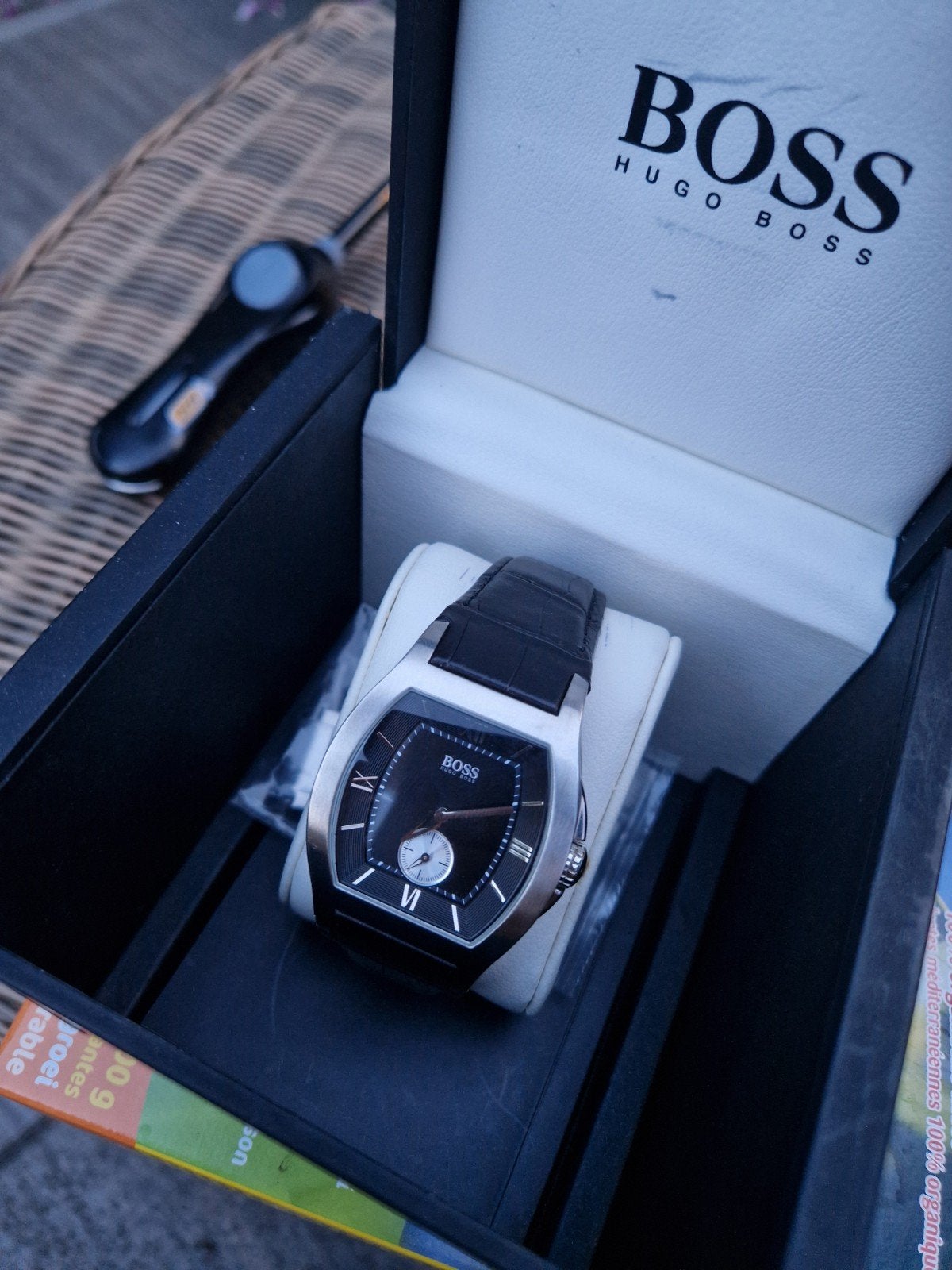 Boss horloge, Ophalen of Verzenden, Zo goed als nieuw, Leer, Overige merken
