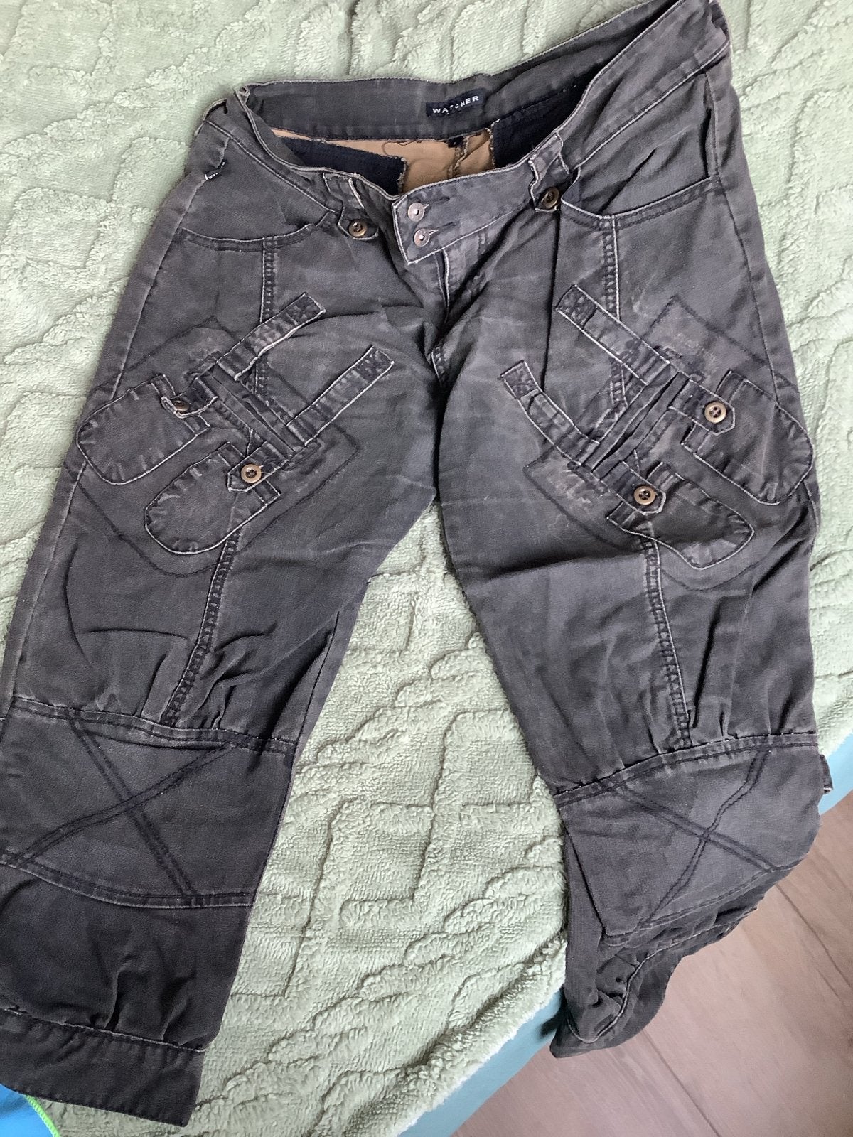 Stoere grijze cargo broek van Watcher - Maat M, Ophalen of Verzenden, Gedragen, Maat 48/50 (M), Grijs