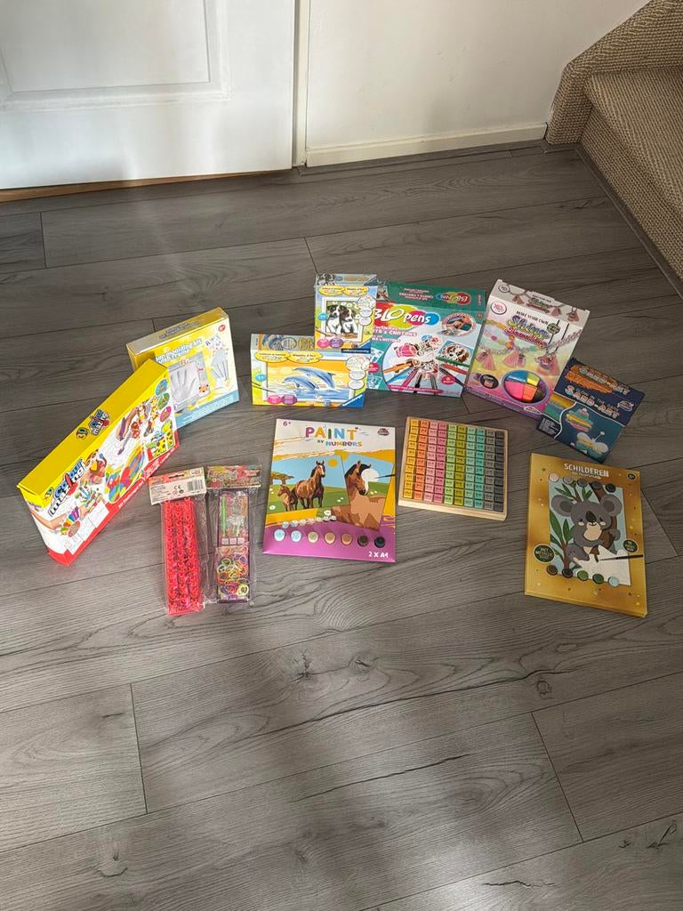 Grote set knutselspullen: Schilderen, zandkunst, 3D-pennen, Ophalen, Dieren, Nieuw, Meerkleurig