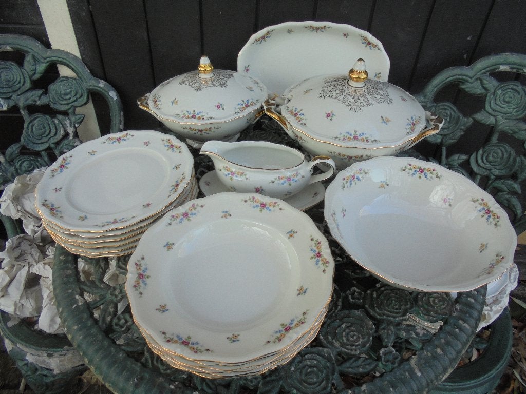 Dinerservies Winterling Windsor bloemetjes / roze roosjes, Ophalen of Verzenden