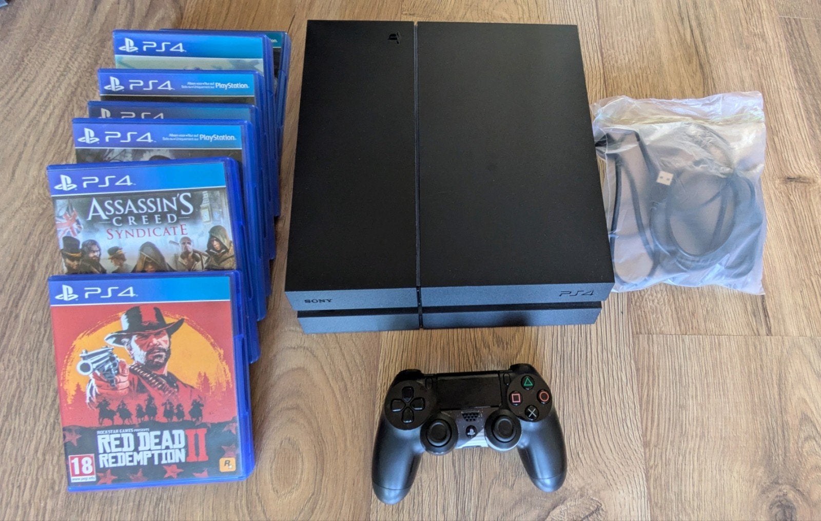 Sony PlayStation 4 (PS4) met games en controller, Spelcomputers en Games, Ophalen, Met 1 controller, Original, 500 GB