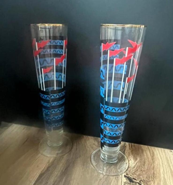 2 bierglazen ritzenhoff alessandro mendini 1996, Ophalen of Verzenden, Nieuw, Bierglas