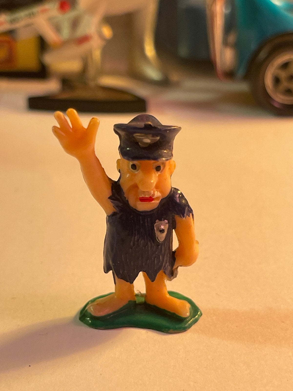 Vintage Flintstones Barney Rubble Politie Agent Figuur, Verzenden, Zo goed als nieuw