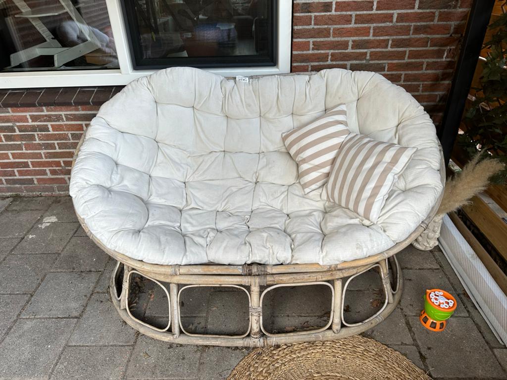 Mamasan en Papasan loungeset - Rotan, Ophalen, Gebruikt, Rotan