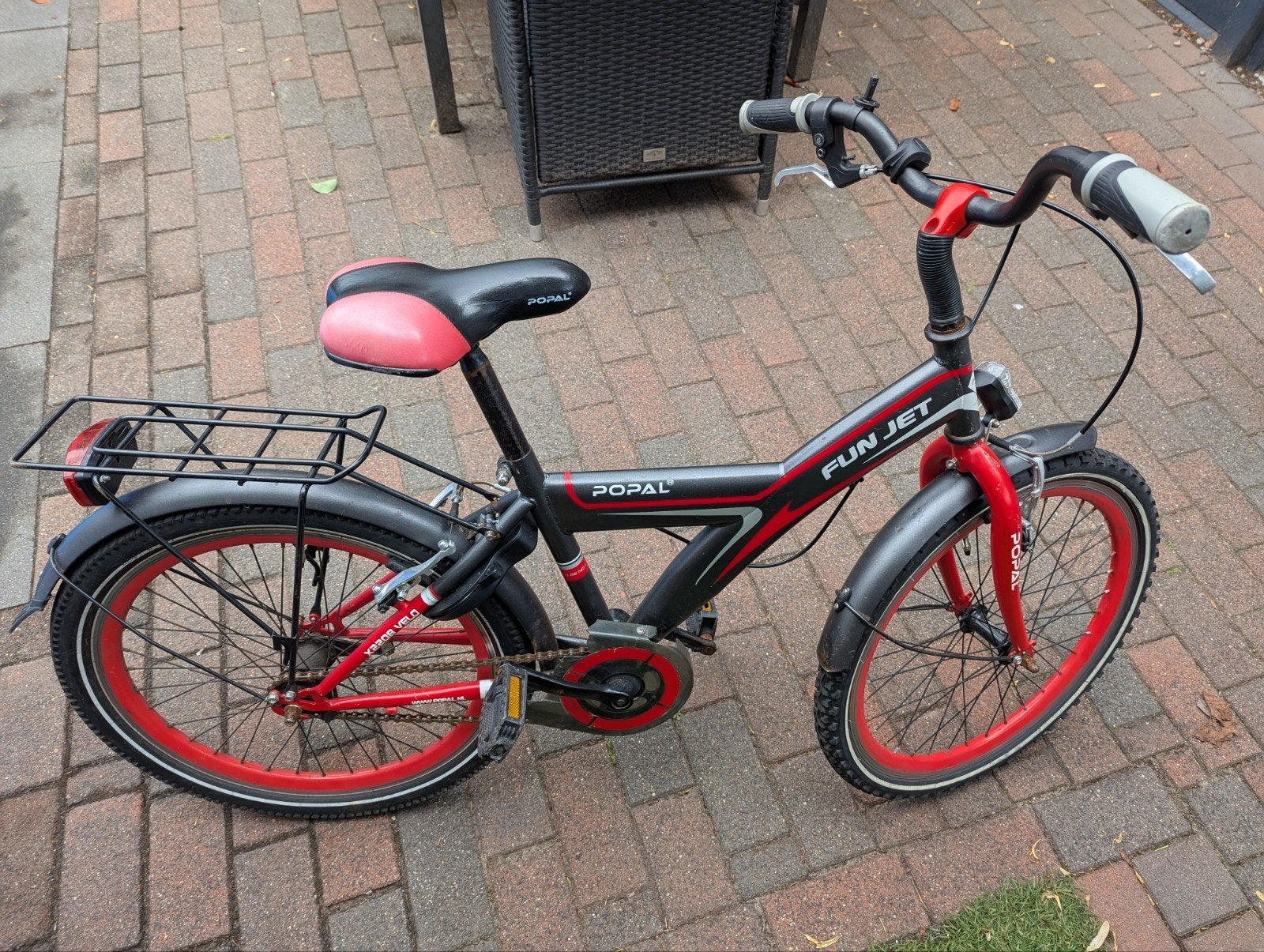 Gebruikte Popal Funjet kinderfiets, Ophalen, Terugtraprem, Gebruikt, Minder dan 16 inch