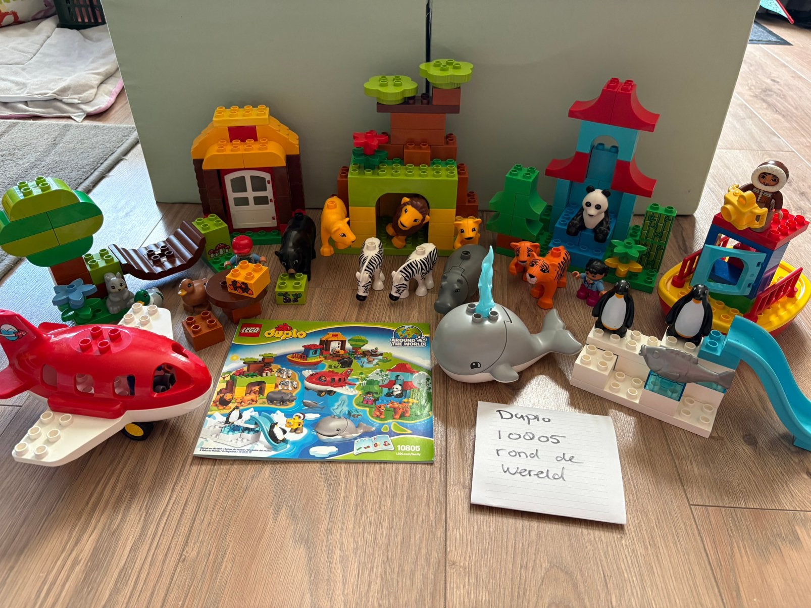 Duplo rond de wereld set 10805, Kinderen en Baby's, Speelgoed | Duplo en Lego, Ophalen, Zo goed als nieuw, Duplo