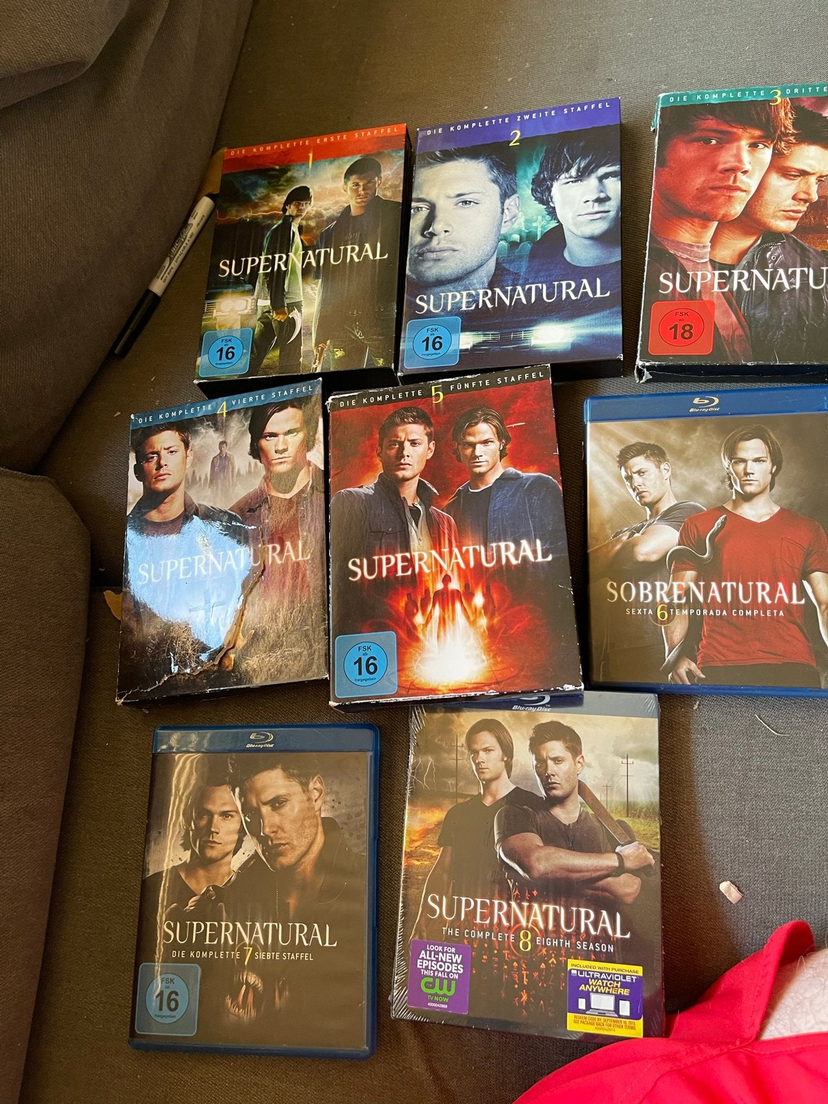 Supernatural DVD/Blu-ray Collectie - Seizoenen 1-8, Vanaf 16 jaar, Seizoen 1, Science Fiction en Fantasy, Engels
