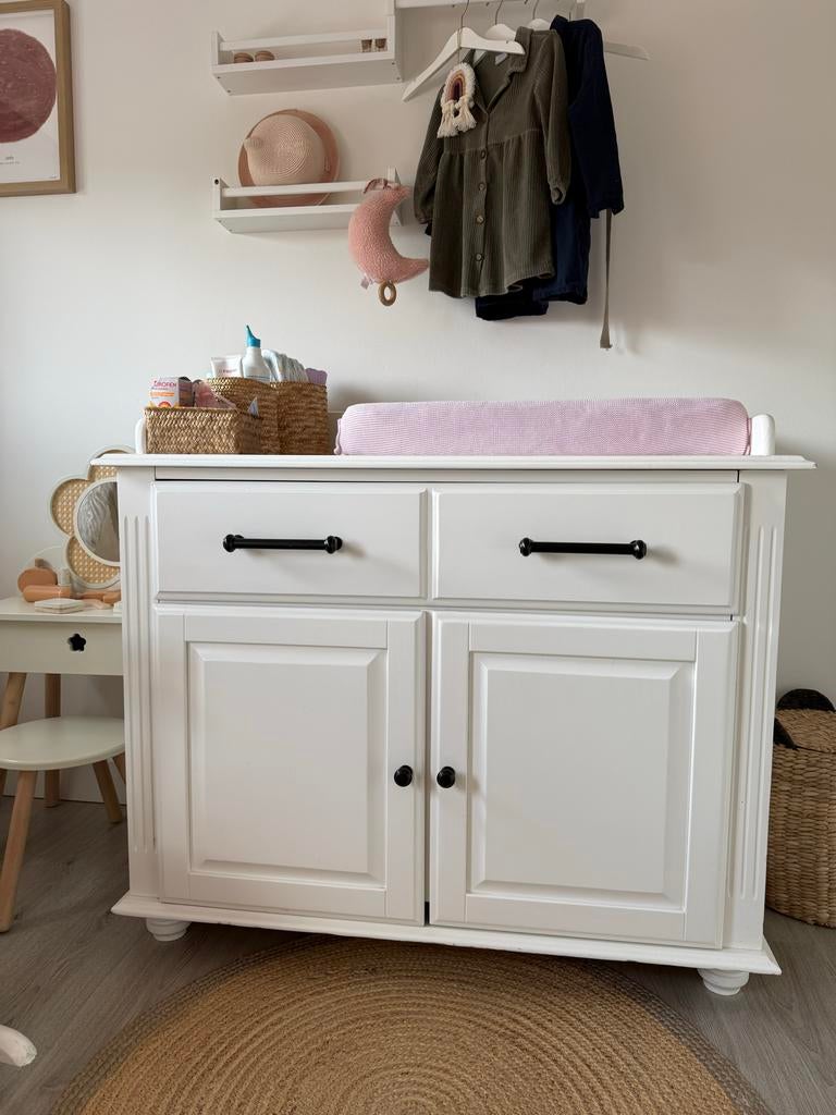 Witte Commode met Lades en Kastjes, Kinderen en Baby's, Kinderkamer | Commodes en Kasten, Gebruikt, Commode, 90 tot 105 cm, 100 cm of meer