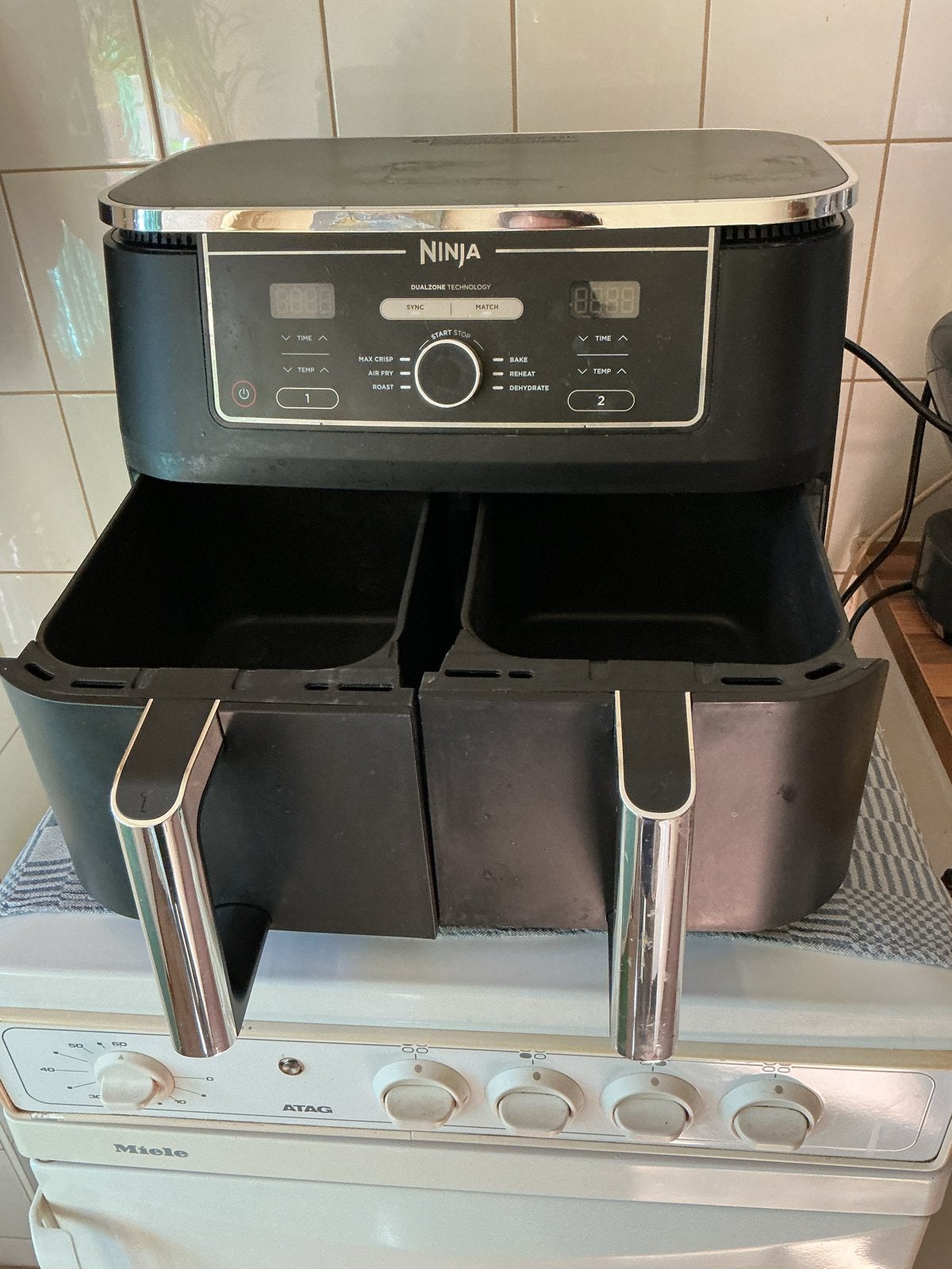 Ninja Foodi MAX Dual Zone Airfryer , 9,5 liter, Ophalen, Minder dan 45 cm, Gebruikt, Hete lucht