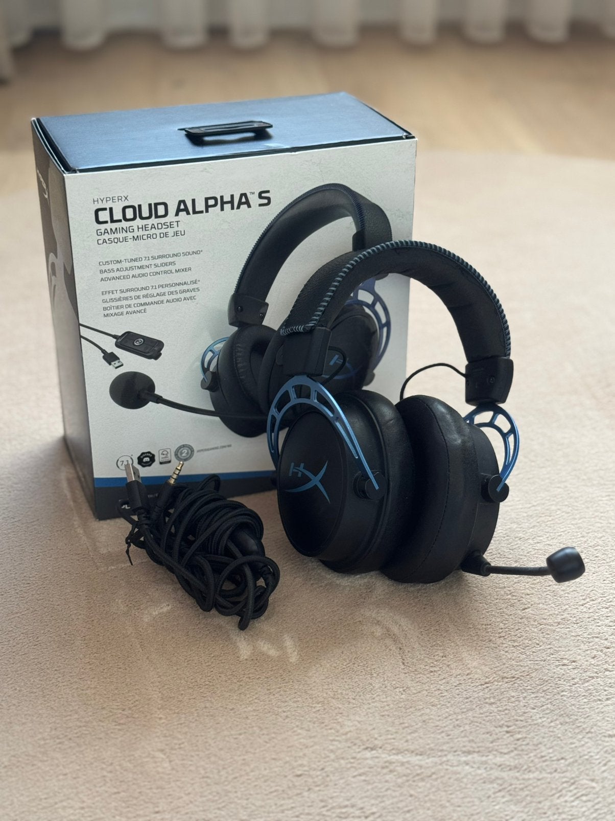 HyperX Cloud Alpha S Gaming Headset Inclusief Doos, On-ear, Ophalen of Verzenden, Bedraad, Gaming headset