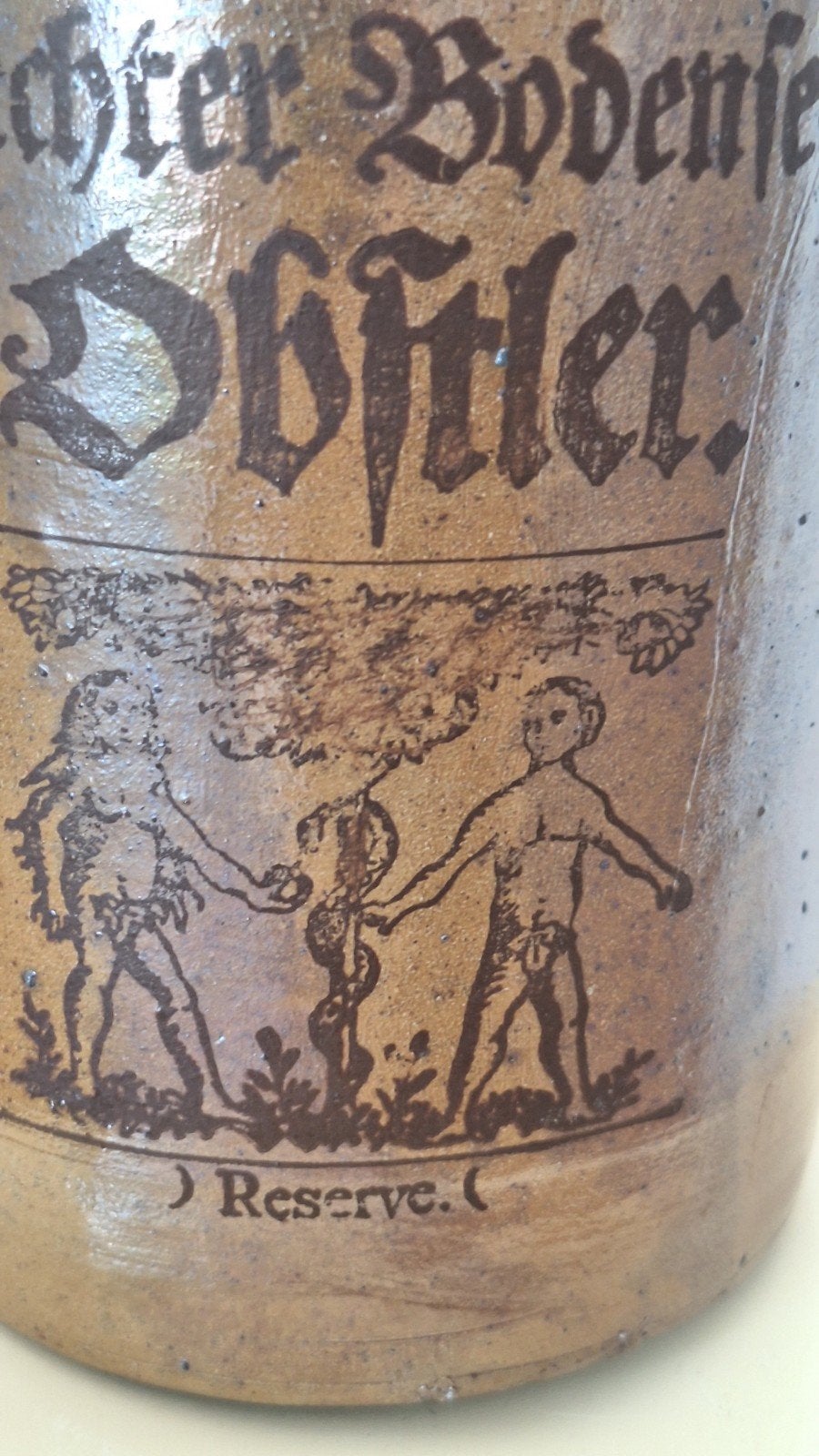 Bodensee Obstler fles kruik steengoed, Ophalen